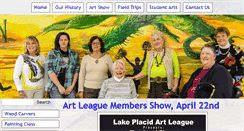 Desktop Screenshot of lakeplacidartleague.org