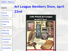 Tablet Screenshot of lakeplacidartleague.org